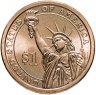 Купить США 1 dollar (доллар) 2007 Джон Адамс (2-й президент США) знак монетного двора "P" - Филадельфия