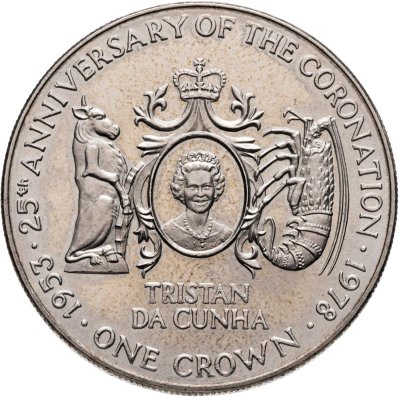 купить Тристан-да-Кунья 1 крона (crown) 1978 "25 лет коронации Елизаветы II"