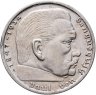 Купить Германия, Третий рейх 2 рейхсмарки (reichsmark) 1939, знак монетного двора "А" - Берлин