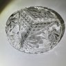 Купить Менажница с резным цветочным декором, хрусталь, СССР, 1970-1990 гг.