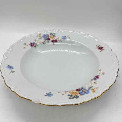 купить Тарелка обеденная с цветочным декором, фарфор, деколь, золочение, Kahla, СССР, 1930-1950 гг.