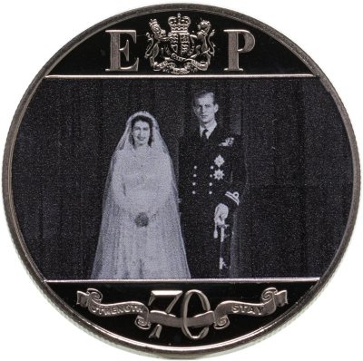 купить Гибралтар 1 крона 2017 "70 лет свадьбе Королевы Елизаветы II и Принца Филипа - День свадьбы"