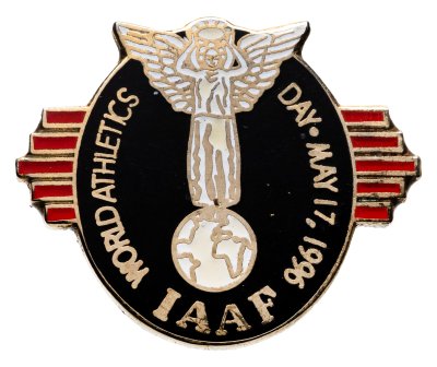 купить Значок World Athletics IAFF -Международная Ассоциация Легкоатлетических Федераций (Разновидность случайная )
