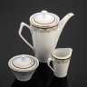 Купить Кофейный сервиз на 4 персоны (15 предметов) с геометрическим декором, фарфор, деколь, золочение, Chodziez, Польша, 1964-1990 гг.