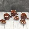 Купить Набор из 3-х кокотниц (жульенниц) "Бочка", керамика, цветные поливы, Россия, 2000-2020 гг.