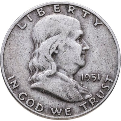 купить США 50 центов (1/2 доллара, half dollar) 1951 "Franklin Half Dollar"