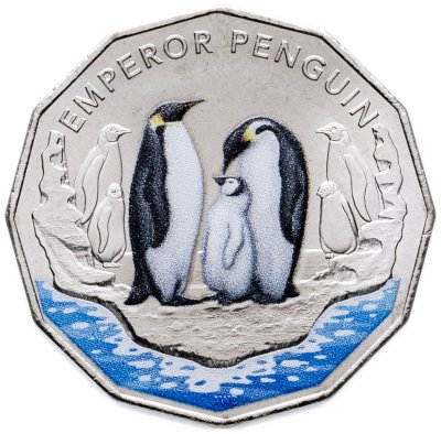купить Австралия 50 центов 2023 "Австралийская антарктическая территория - императорский пингвин"