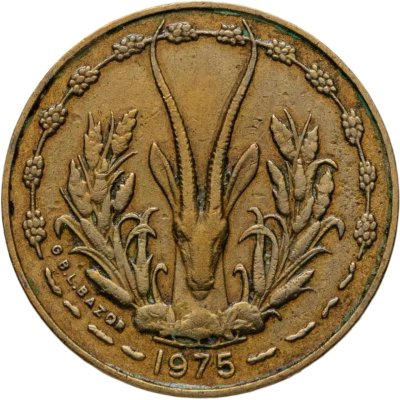 купить Западная Африка (BCEAO) 5 франков (francs) 1975