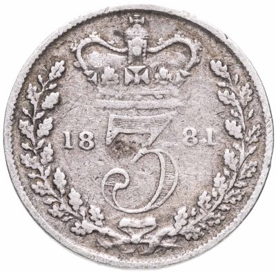 купить Великобритания 3 пенса (pence) 1838 - 1887, случайный год