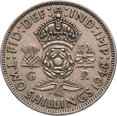 купить Великобритания 2 шиллинга (флорин, shillings) 1948