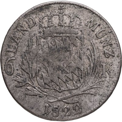 купить Бавария 6 крейцеров 1822