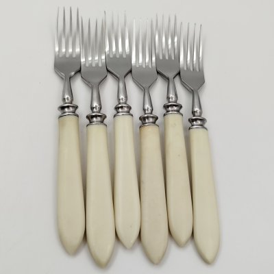 купить Набор вилок на 6 персон, сталь, пластик, Завод «Труд» (р.п. Вача), СССР, 1960-1980 гг.