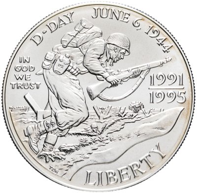 купить США 1 доллар 1995 "Высадка в Нормандии"