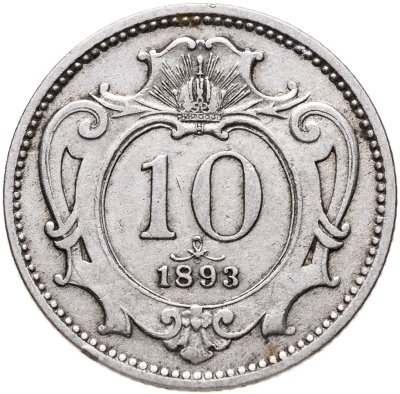 купить Австрия 10 геллеров (heller) 1893
