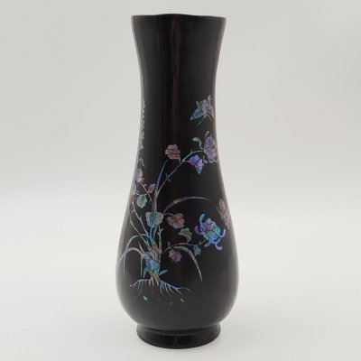 купить Ваза с растительным декором в восточном стиле, папье-маше, лак, перламутр, Вьетнам, 1970-1990 гг.