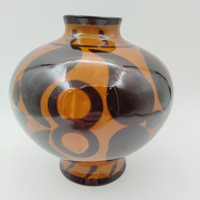 купить Ваза с цветочным декором, керамика, роспись, СССР, 1970-1990 гг.