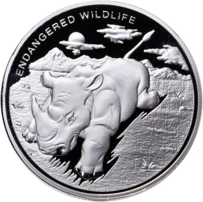 купить Конго - ДРК 10 франков 2007 Вымирающие виды - Носорог
