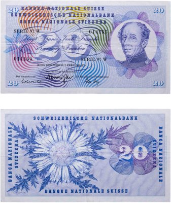 купить Швейцария 20 франков 1974