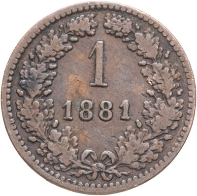 купить Австрия 1 крейцер (kreuzer) 1881