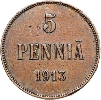 купить 5 пенни (pennia) 1913 Российская Финляндия