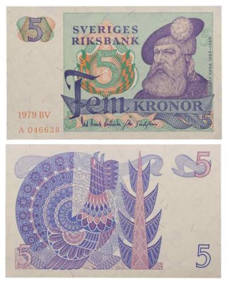купить Швеция 5 крон 1979 года (Pick 51d)