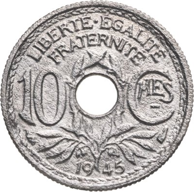 купить Франция 10 сантимов (centimes) 1945