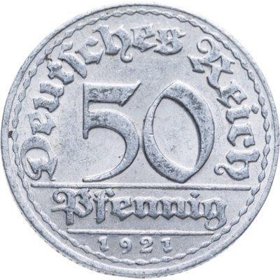 купить Германия (Веймарская республика) 50 пфеннигов 1921 "D"