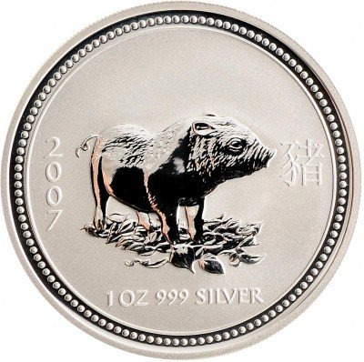 Купить Австралия 1 доллар 2007 "Год свиньи"