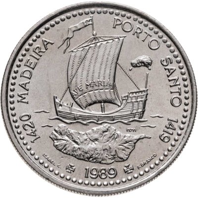 купить Португалия 100 эскудо (escudos) 1989 Золотой век открытий - Открытие острова Мадейра