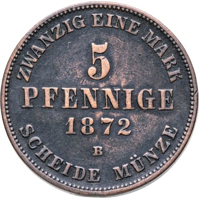 купить Германская империя, Мекленбург-Шверин 5 пфеннигов 1872