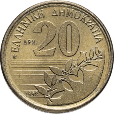 купить Греция 20 драхм 1992