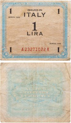 купить Италия 1 лира 1943