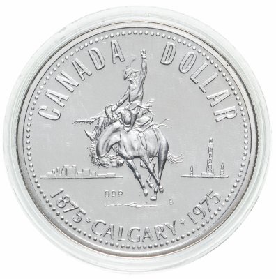 купить Канада 1 доллар (dollar) 1975 "100 лет городу Калгари"