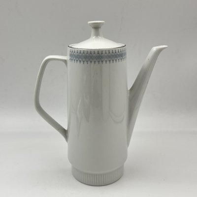 купить Кофейник лаконичной формы с геометрическим орнаментом, фарфор, деколь, Colditz (Кольдиц), ГДР, 1960-1990 гг.