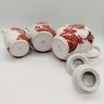 Купить Сервиз чайный на 3 персоны (9 предметов), украшенный цветочным декором, фарфор, деколь, золочение, Полтавский фарфоровый завод, СССР, 1965-1991 гг.