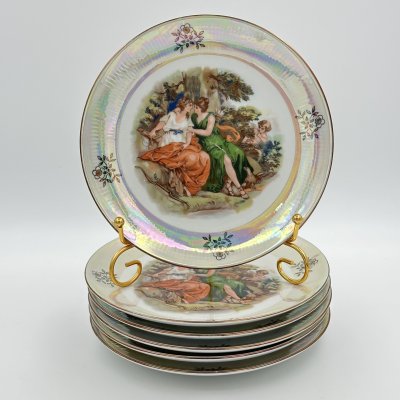 купить Набор из 6-ти десертных тарелок "Мадонна", фарфор, деколь, люстр, Kahla, ГДР, 1968-1987 гг.