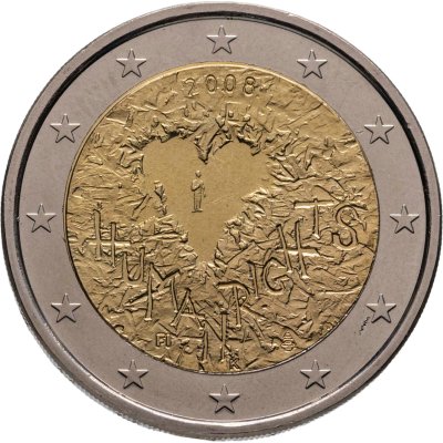 купить Финляндия 2 euro (евро) 2008 "60 лет Всеобщей декларации прав человека Финляндия"