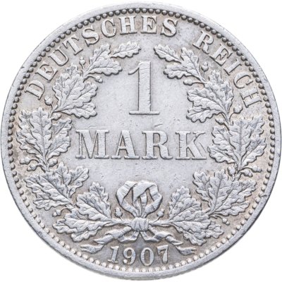 Купить Германия 1 марка 1907 знак монетного двора: "A"