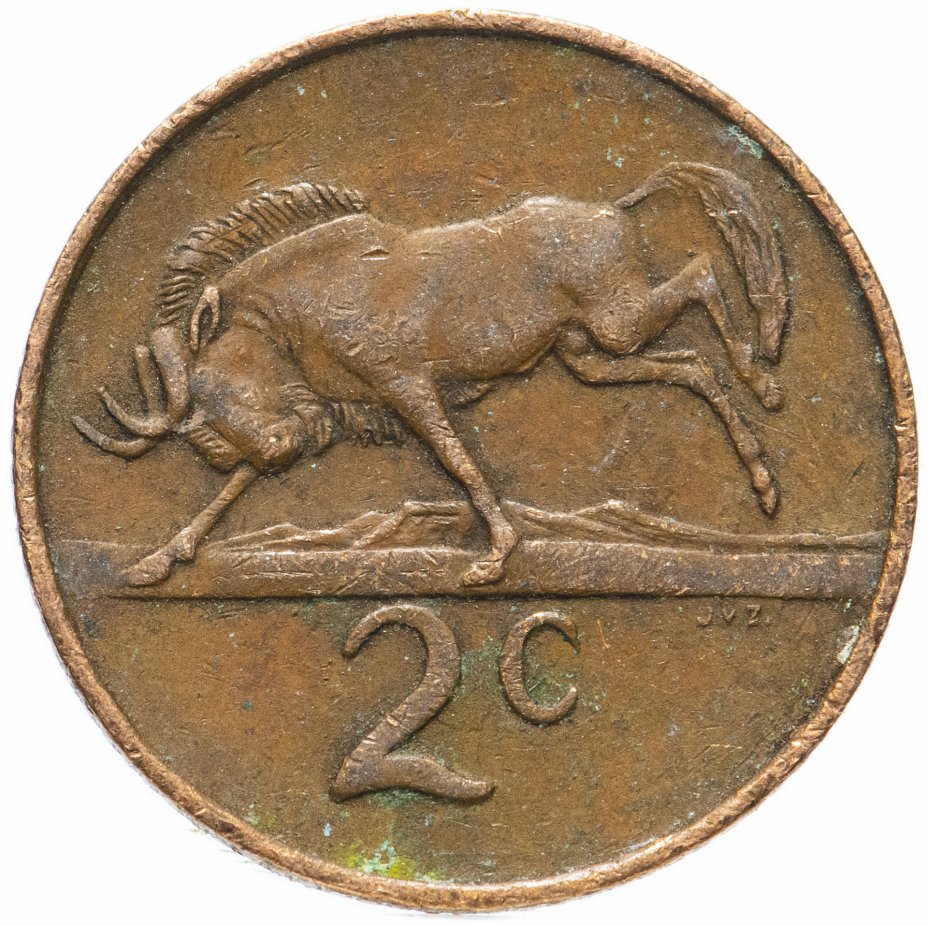 купить ЮАР 2 цента (cents) 1970-1990, случайная дата