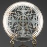 Купить Поднос круглой формы, с прорезным декором, на колесиках,  Ravinet d'Enfert (Ravinet Louis & Denfert Charles), металл, серебрение, Франция, 1891-1912 гг.