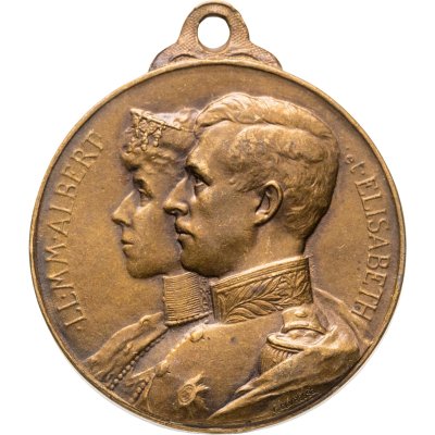 купить Бельгия медаль "Альберт и Елизавета" 1910
