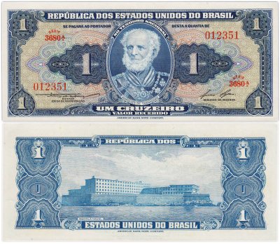 купить Бразилия 1 крузейро 1944