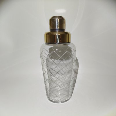 купить Шейкер для коктейлей, стекло, резьба, металл, золочение, Западная Европа, 1950-1980 гг.