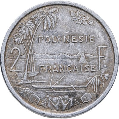 купить Французская Полинезия 2 франка 1975