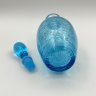 Купить Флакон парфюмерный голубого оттенка с оптическим эффектом растрескивания, стекло, кракле, Европа, 1980-1990 гг.