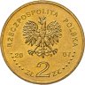 Купить Польша 2 злотых 2007 "Польские путешественники - 150 лет со дня рождения писателя Джозефа Конрада (Юзефа Коженёвского) Корабль"