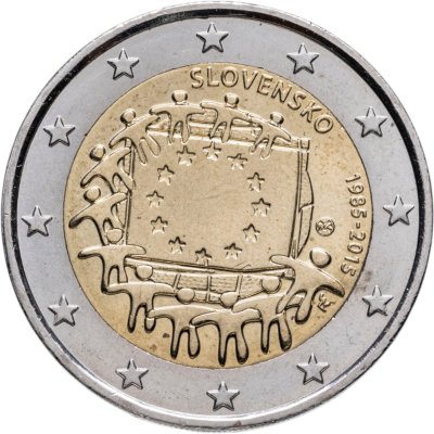 купить Словакия 2 евро 2015 "30 лет флагу Европы"