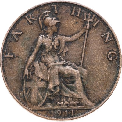 купить Великобритания 1 фартинг (farthing) 1911