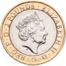 Купить Великобритания 2 фунта (pounds) 2015 "Королевский флот в Первой мировой войне. С флагом."