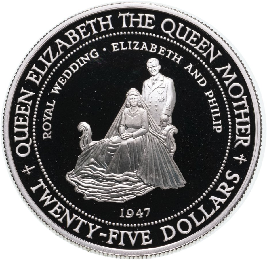 25 Долларов. Науру 10 долларов 1994 Королева.